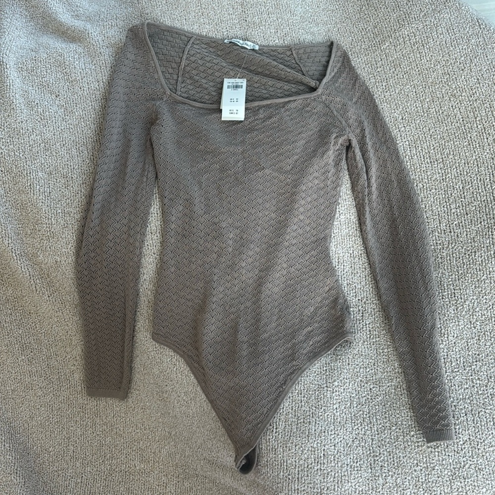 Abercrombie Taupe Bodysuit